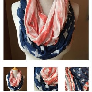 Patriotic Stars and Stripes Infinity Scarf